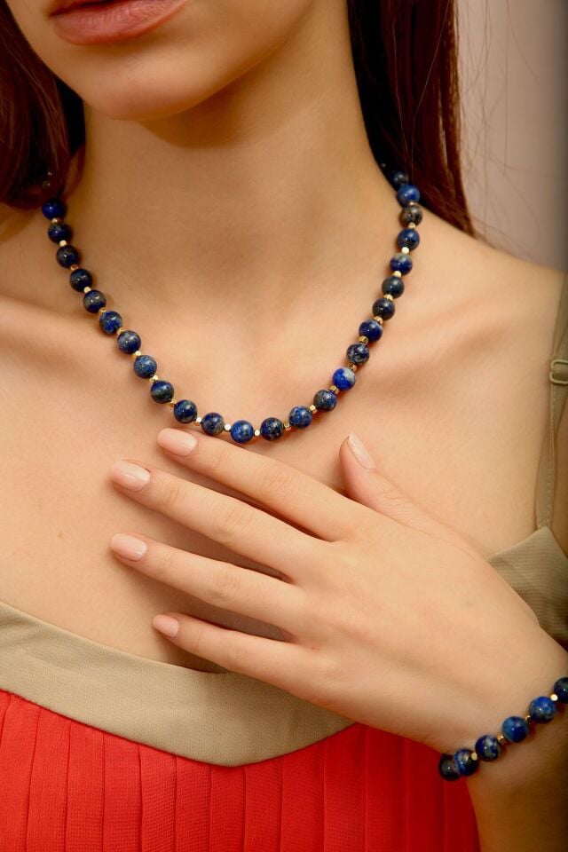 Lapis Lazuli Bileklik (5.ve6.Çakra / Boğaz ve Üçüncü Göz Çakrası)