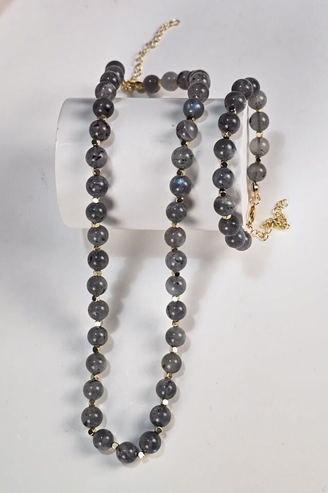 Labradorit Kolye (3.Çakra/Solar Pleksus Çakra Taşı)