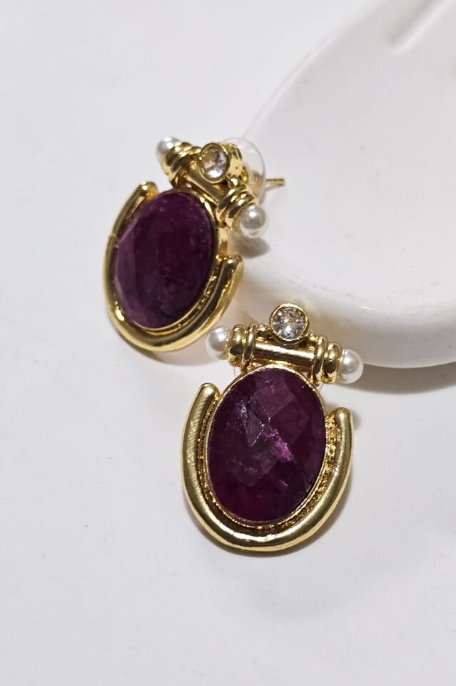 Hera Antik Küpe Yakut