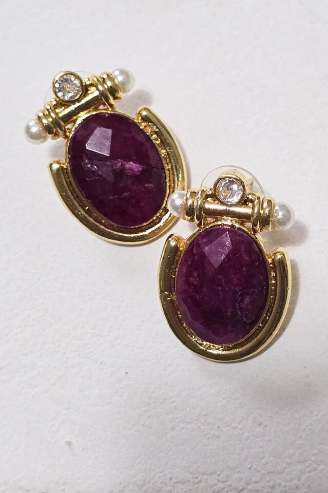 Hera Antik Küpe Yakut