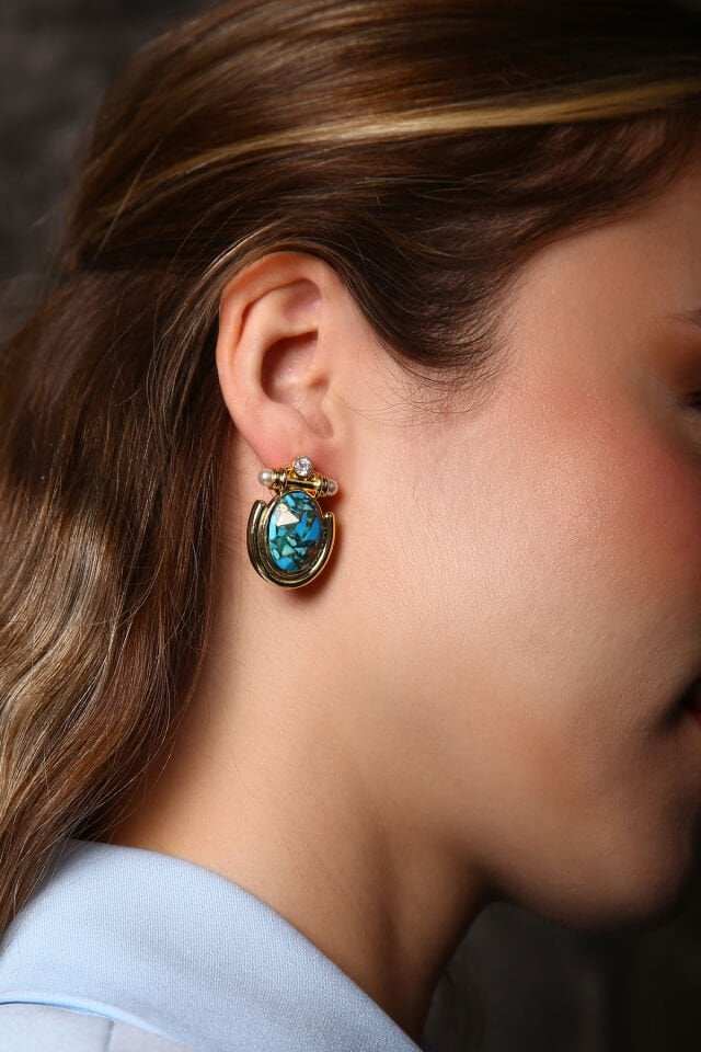 Hera Antik Küpe Yakut