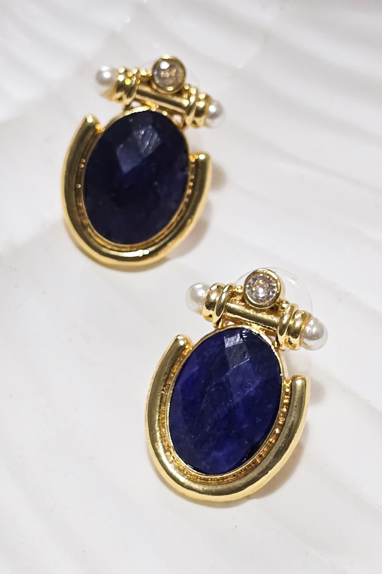 Hera Antik Küpe Lapis Lazuli