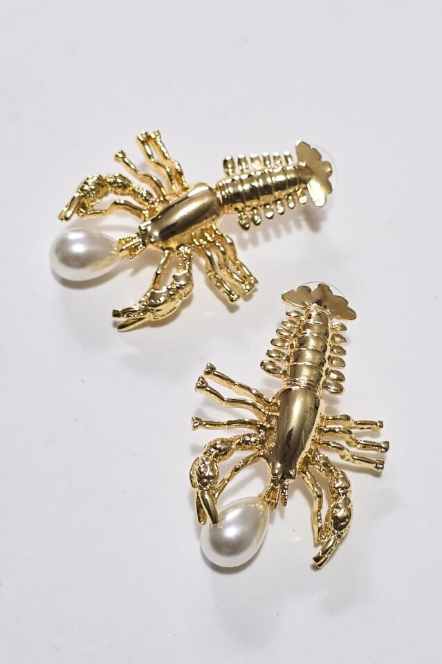 İncili Istakoz Küpe