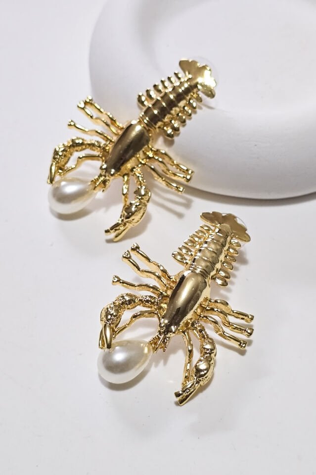 İncili Istakoz Küpe