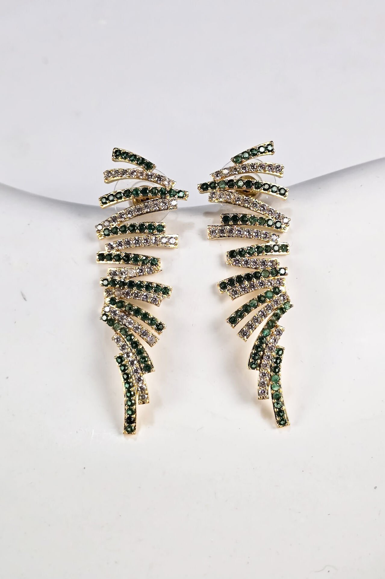 Rosefire Zirkon Taşlı Küpe Yeşil