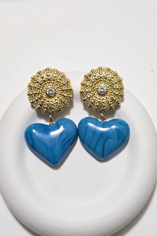 Murano Kalp Küpe Mavi