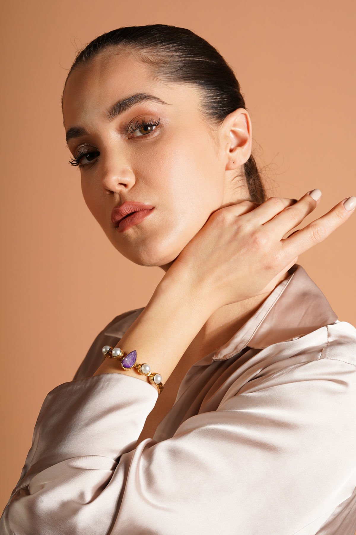 Ametist ve Sedefli Bileklik