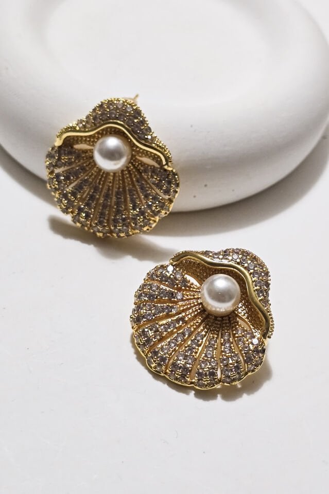 Oyster&Pearl Küpe Gold