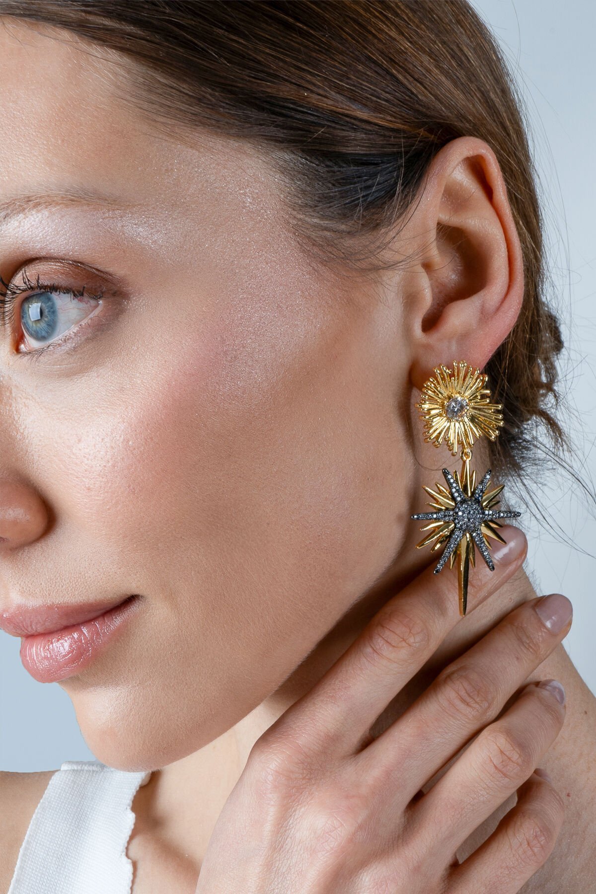 Star of The Sun Küpe Siyah