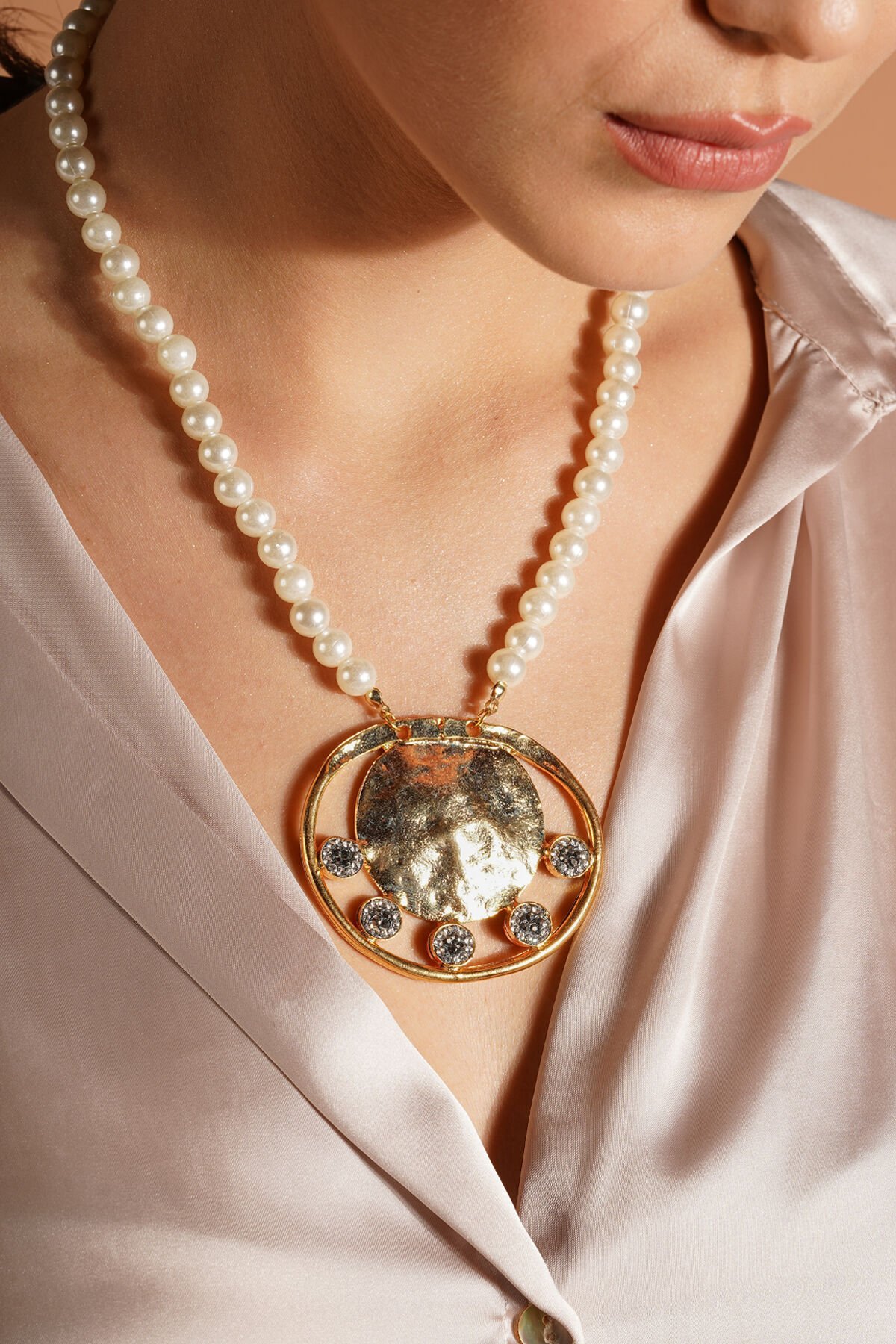 Hematit Taşlı İnci Kolye