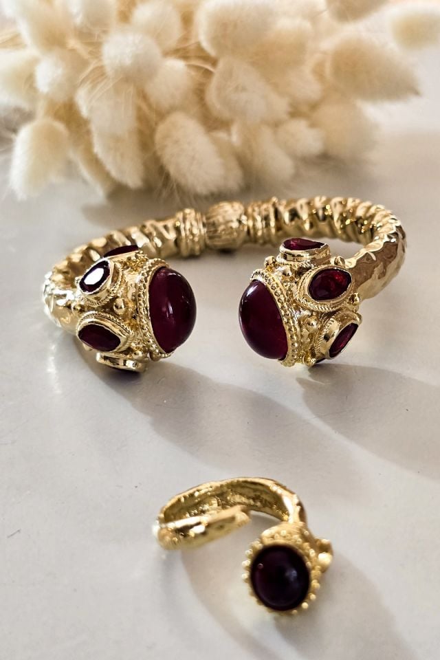 Yakut Bileklik Yüzük Set