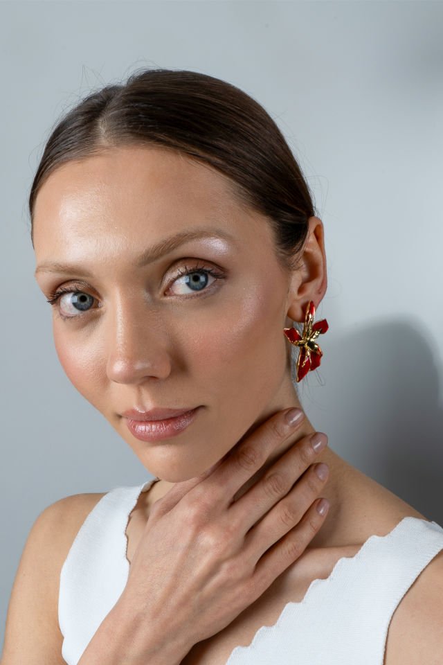 Kırmızı Bahar Küpe