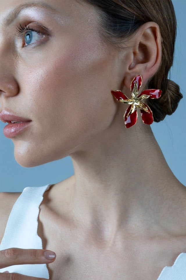 Kırmızı Bahar Küpe