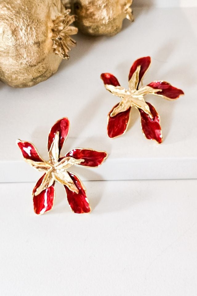 Kırmızı Bahar Küpe