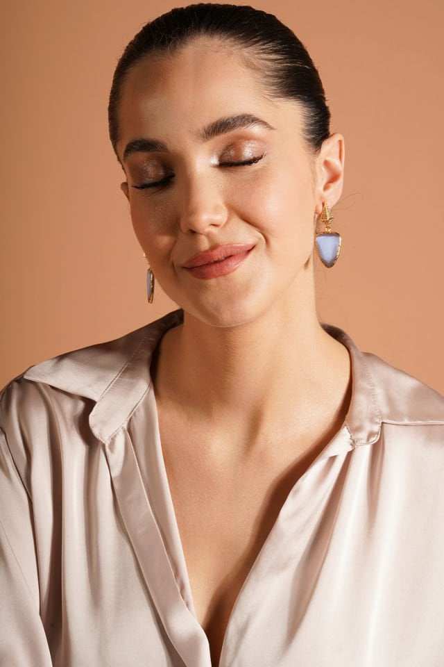 Kedi Gözü Küpe Sarı