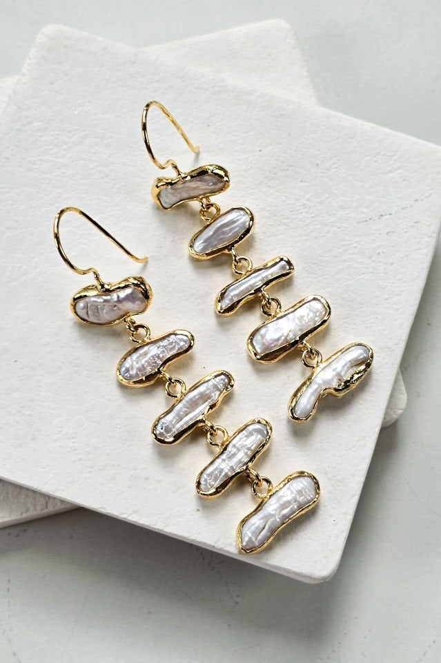 Beş Sıra İncili Küpe