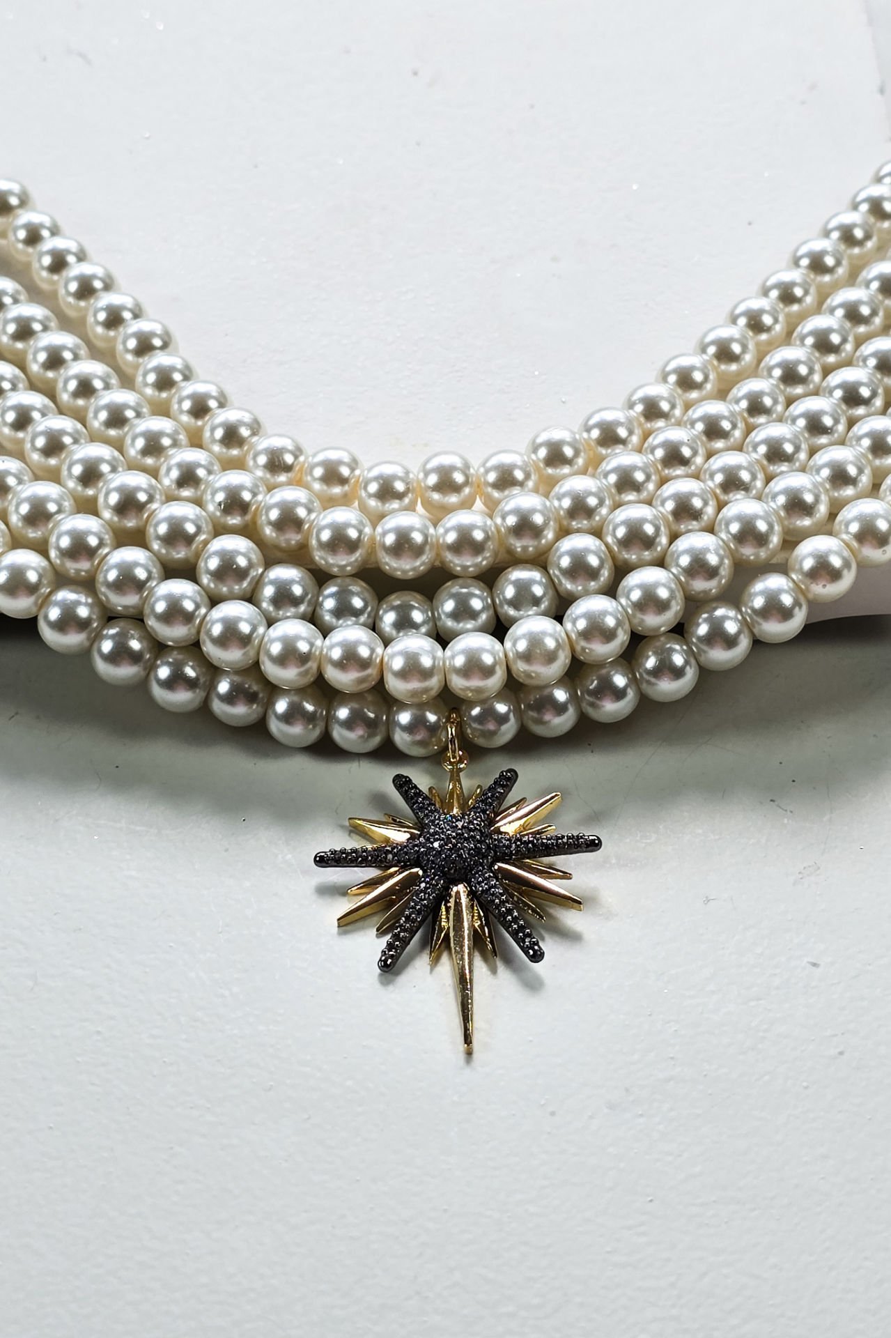 Kuzey Yıldızı İnci Kolye Beş Sıra