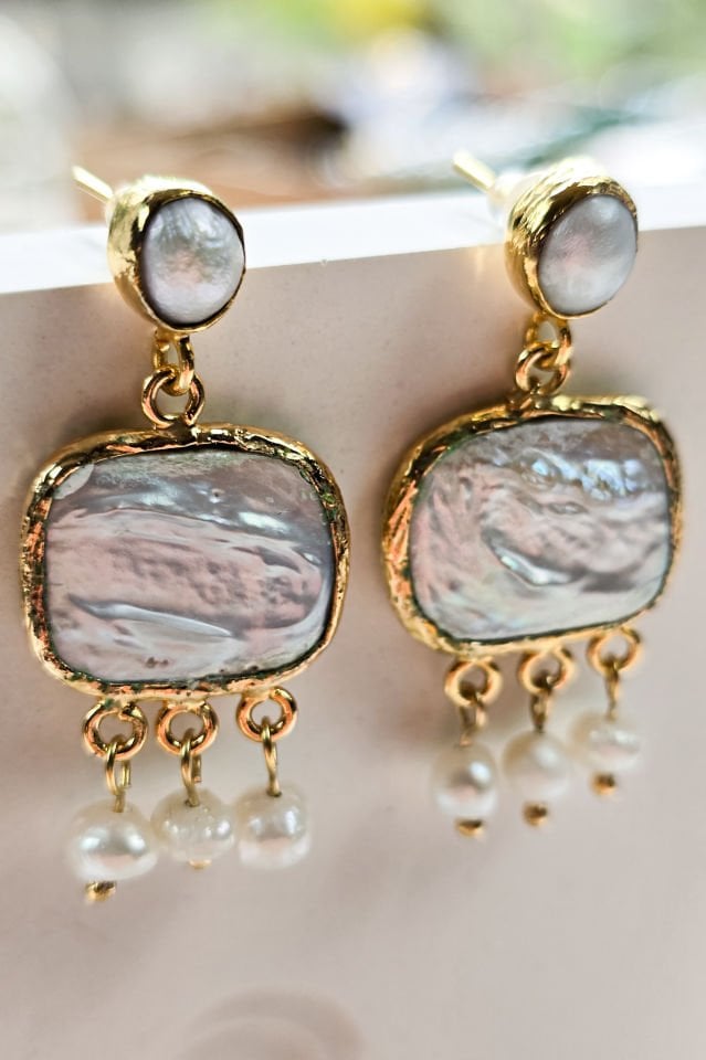 Sallantılı İnci Küpe