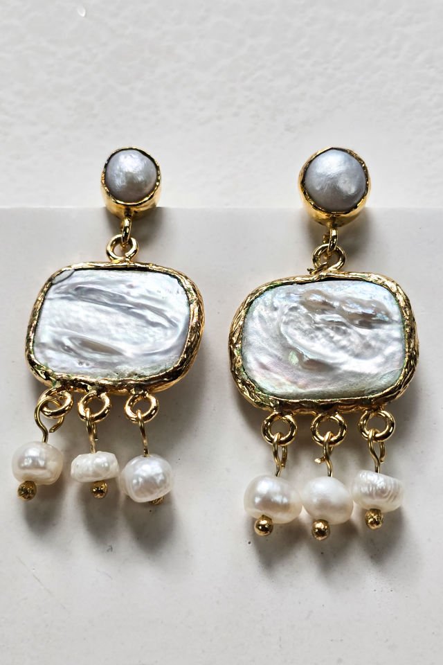 Sallantılı İnci Küpe