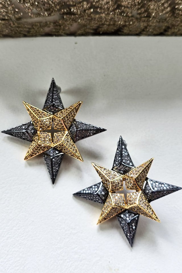 Yıldız Küpe Siyah