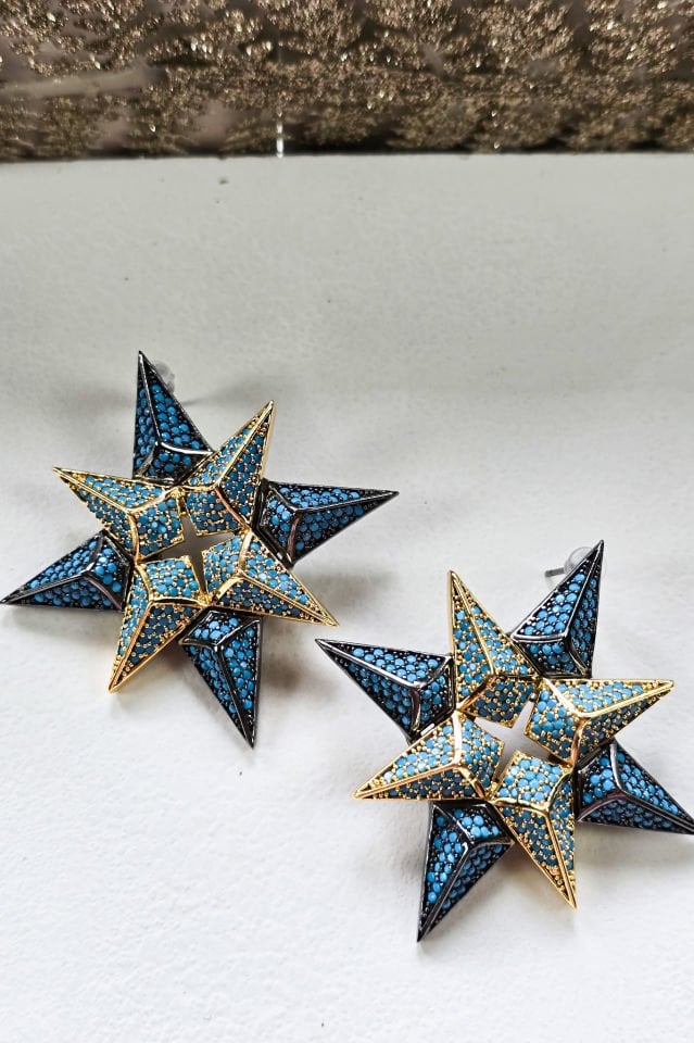 Yıldız Küpe Mavi