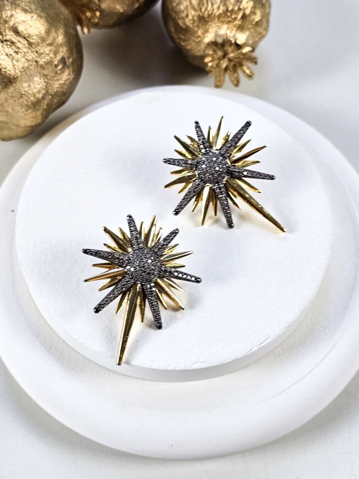 Kuzey Yıldızı Küpe Siyah