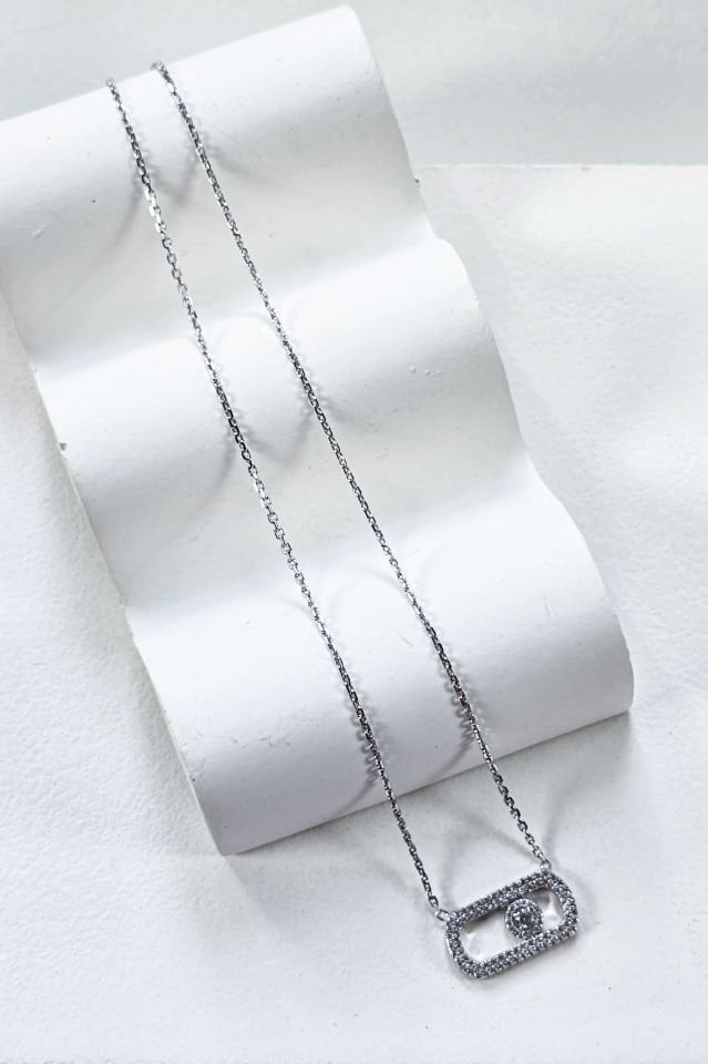 925 Ayar İthal Gümüş Mes Kolye