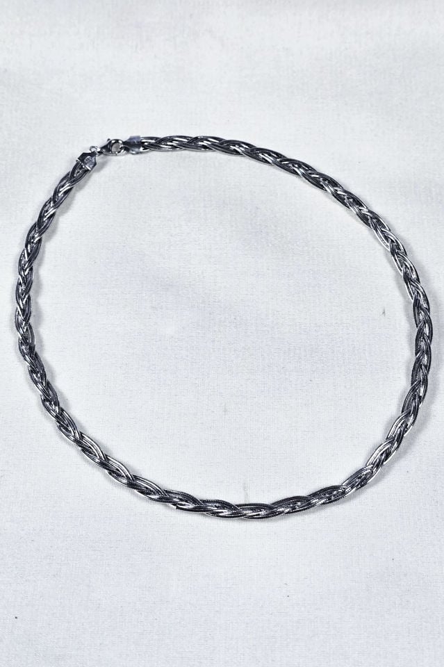 925 Ayar İtalyan Gümüş Örgü Kolye