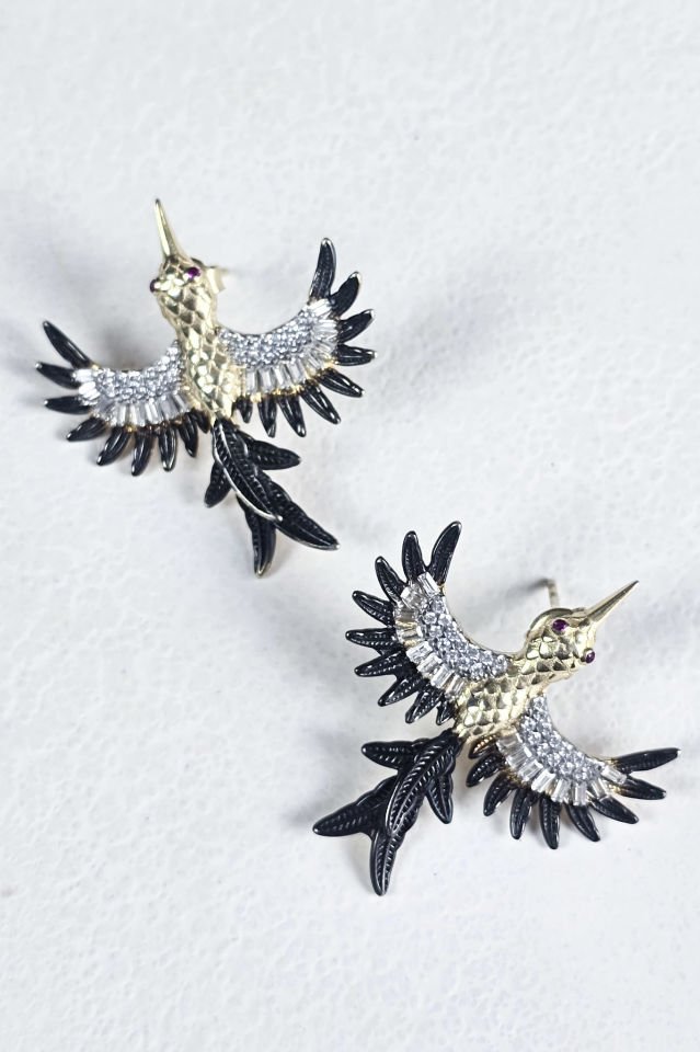 925 Ayar Gümüş Kırlangıç Küpe