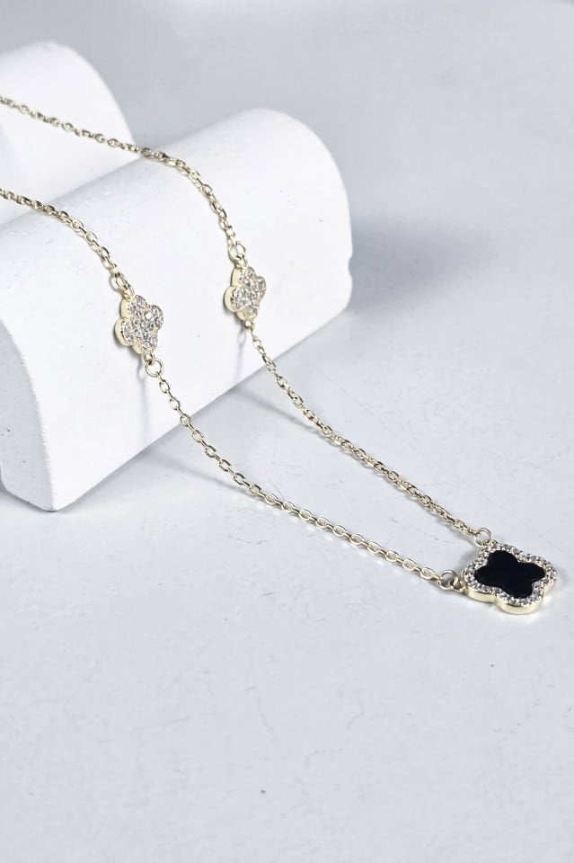 925 Ayar Gümüş Yonca Kolye