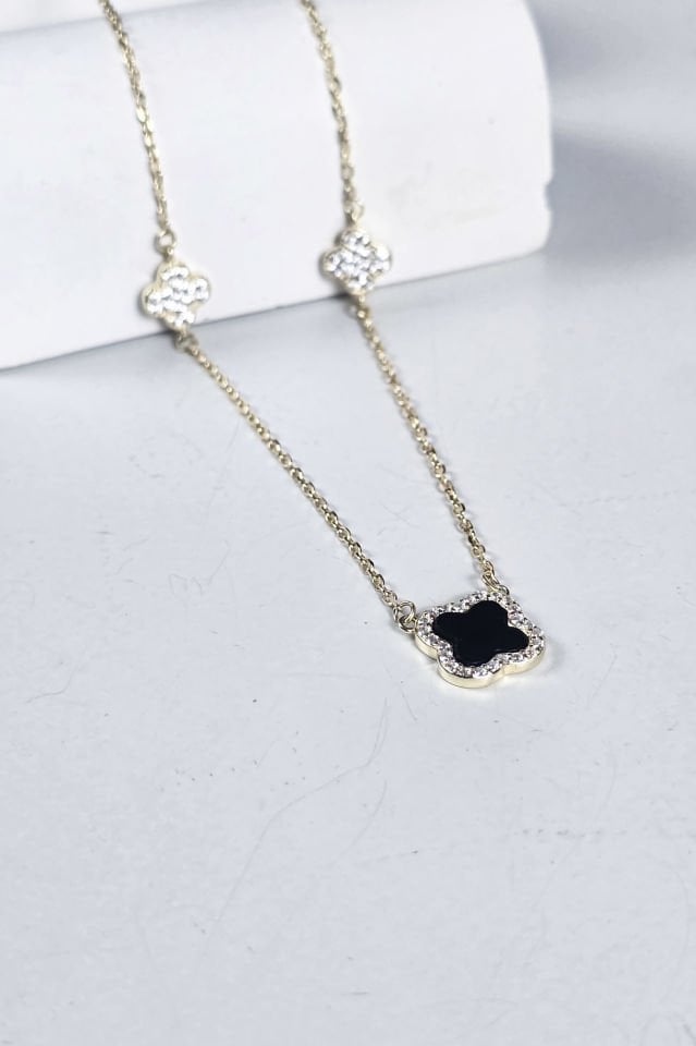 925 Ayar Gümüş Yonca Kolye