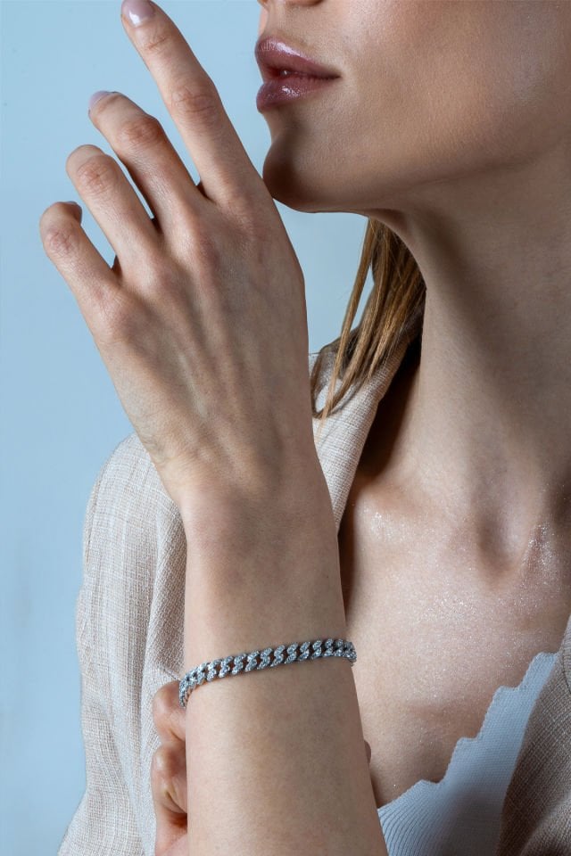 925 Ayar Gümüş Gourmet Bileklik Kalın