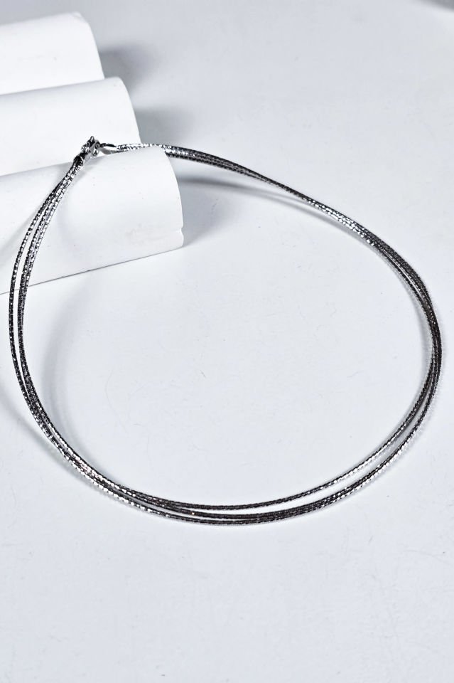 925 Ayar Gümüş Üç Sıra Kolye