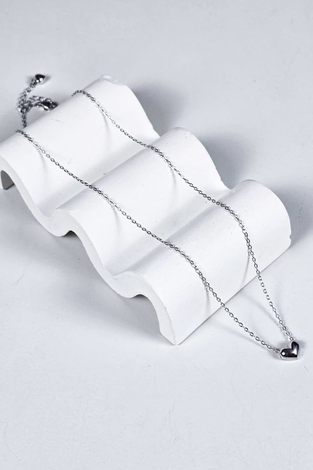 925 Ayar Gümüş Kalpli Kolye