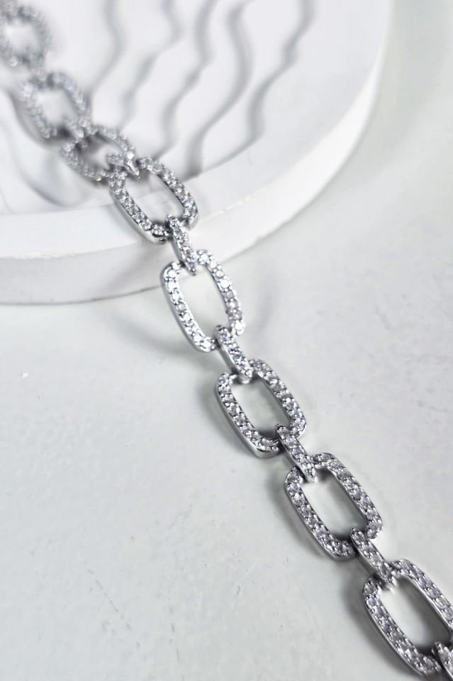 925 Ayar Gümüş Taşlı Halat Bileklik