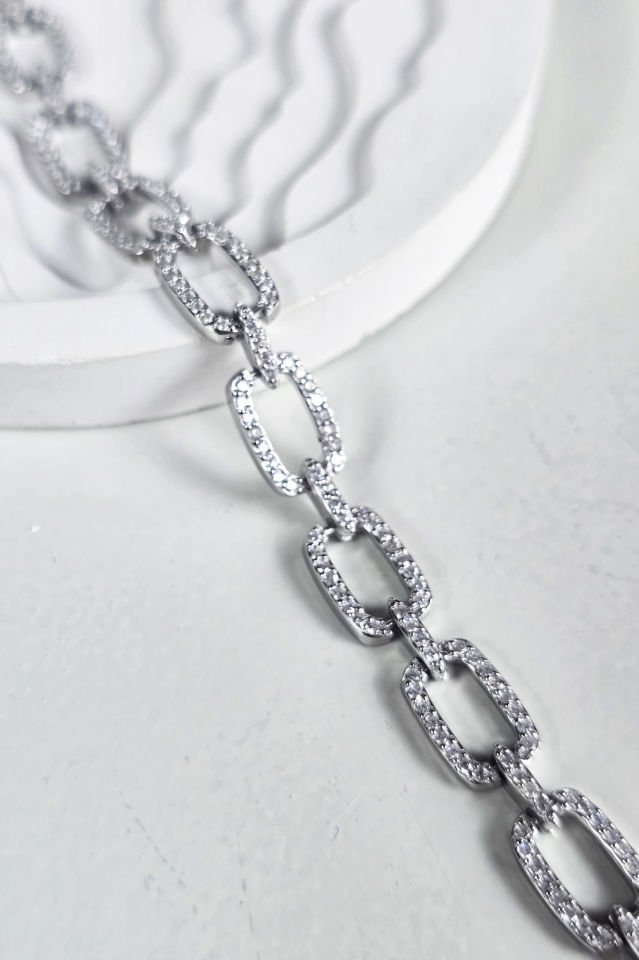 925 Ayar Gümüş Taşlı Halat Bileklik