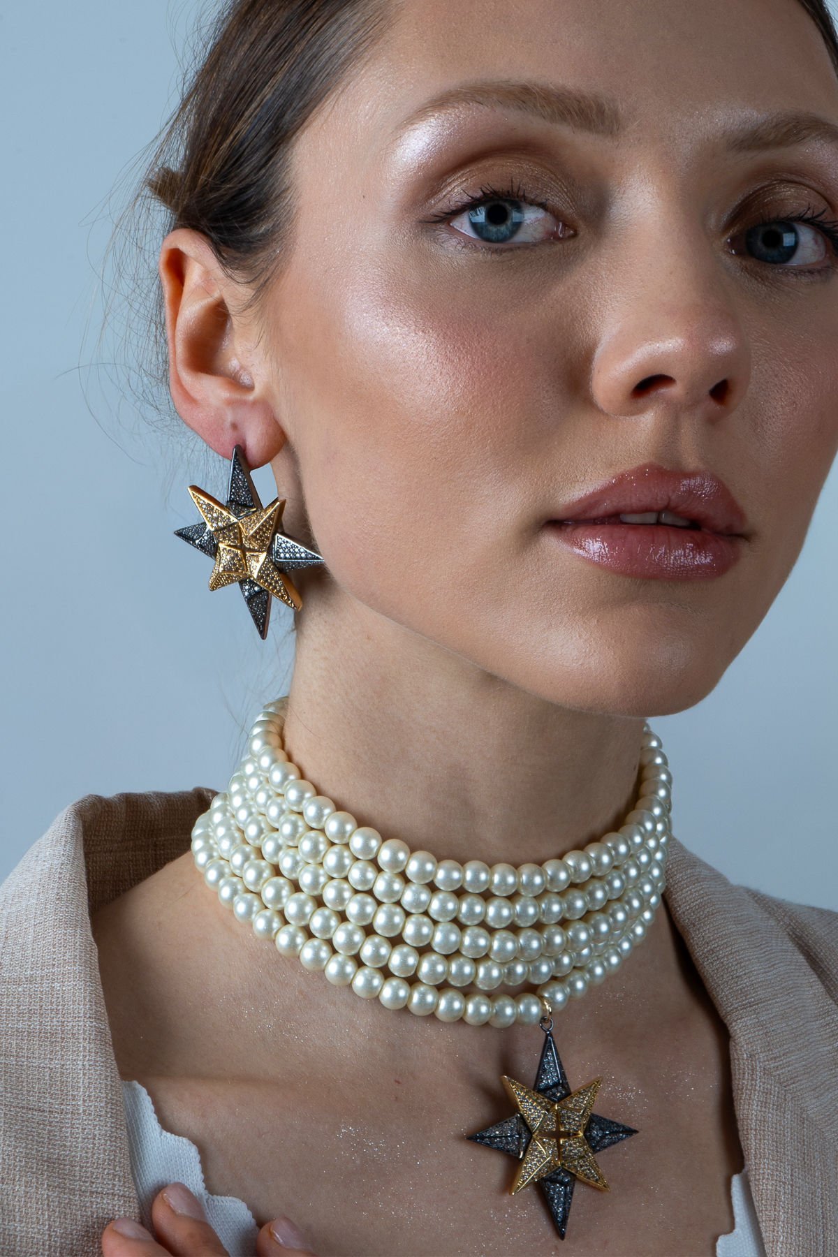 Star  Kolye Küpe Set