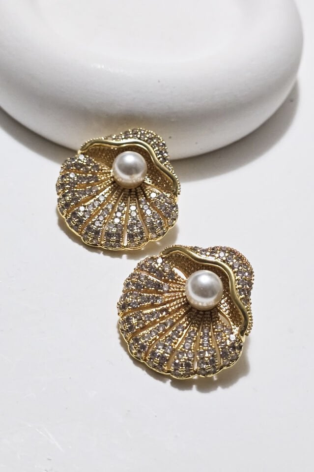 Oyster&Pearl Zirkon Taşlı Küpe