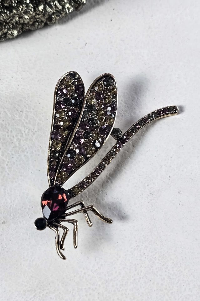 El Yapımı Bronz Sinek Broş