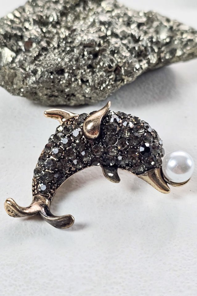 El Yapımı Bronz Yunus Broş