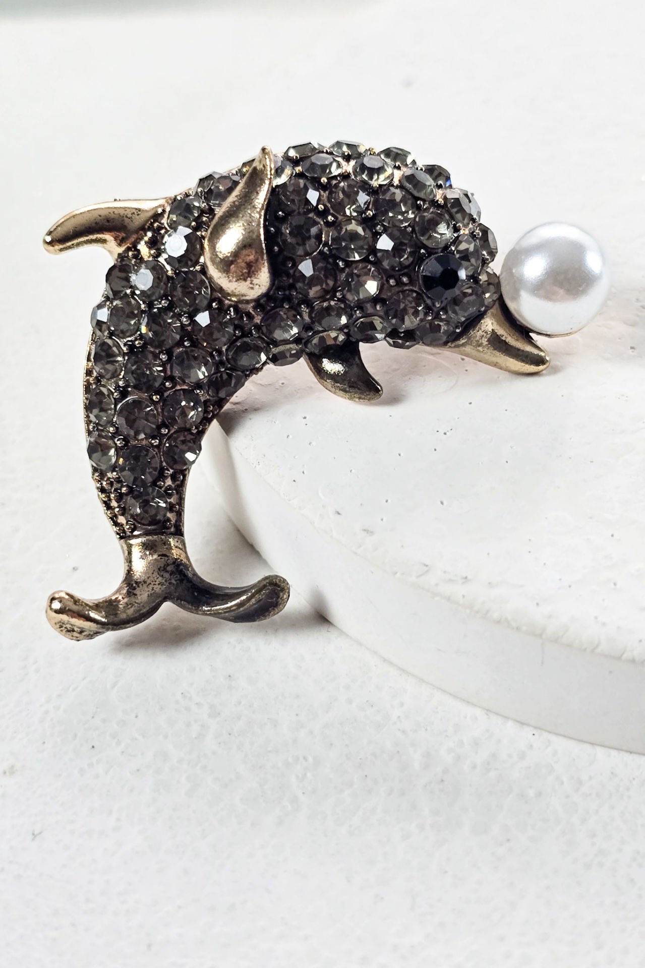 El Yapımı Bronz Yunus Broş