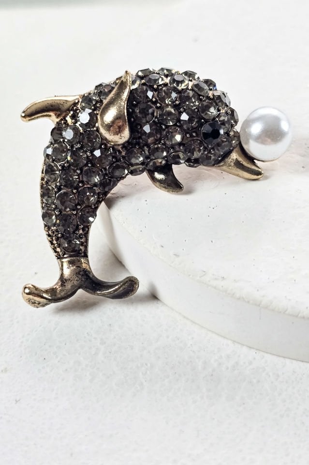 El Yapımı Bronz Yunus Broş