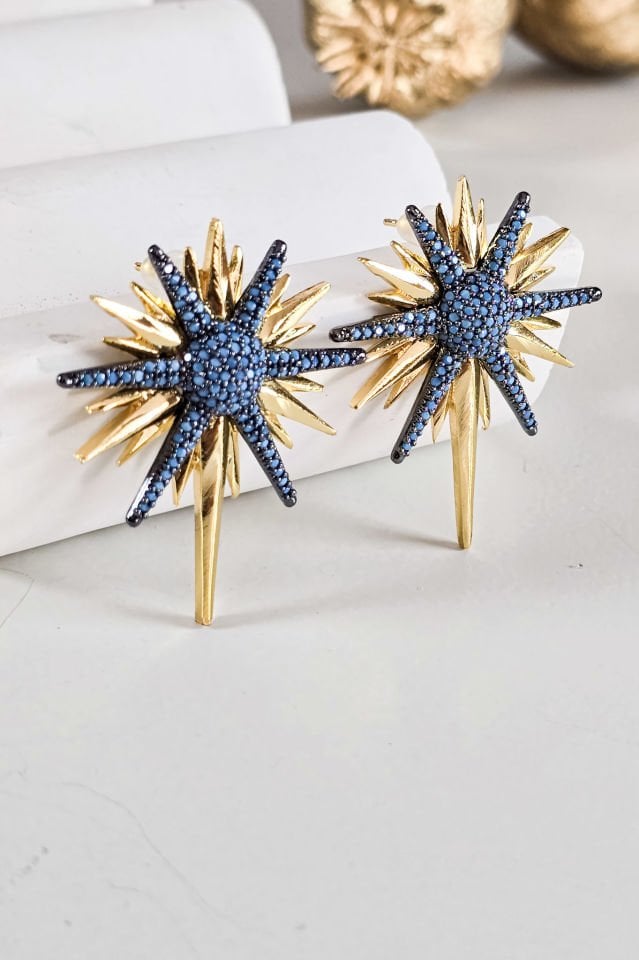 Kuzey Yıldızı Küpe Mavi