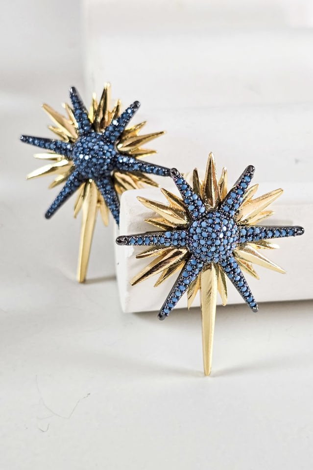 Kuzey Yıldızı Küpe Mavi