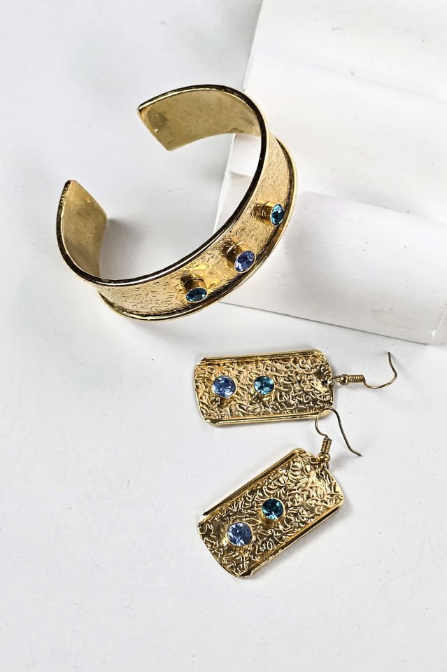 Crystal Küpe Bileklik Set