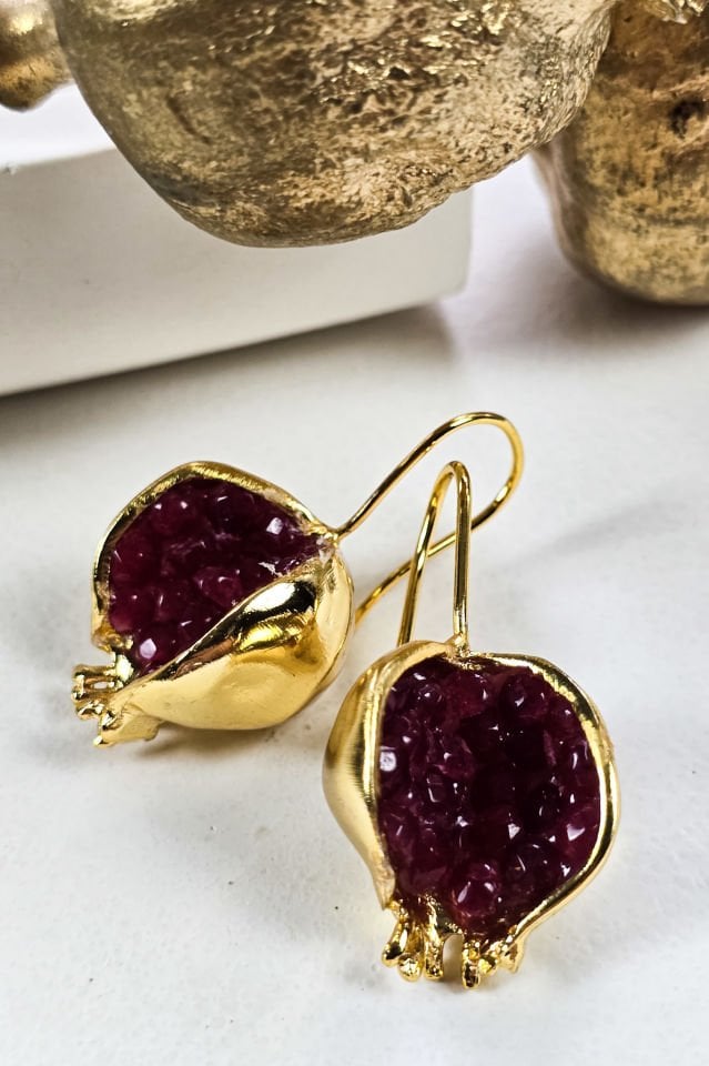 İnci Nar Kolye Küpe Set