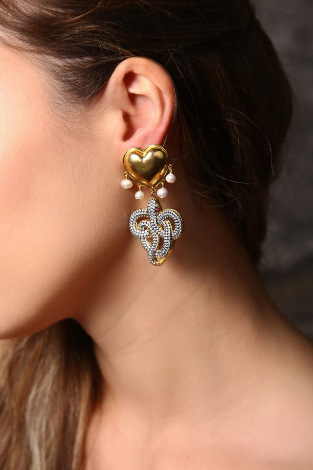 Yılan ve Kalp Küpe