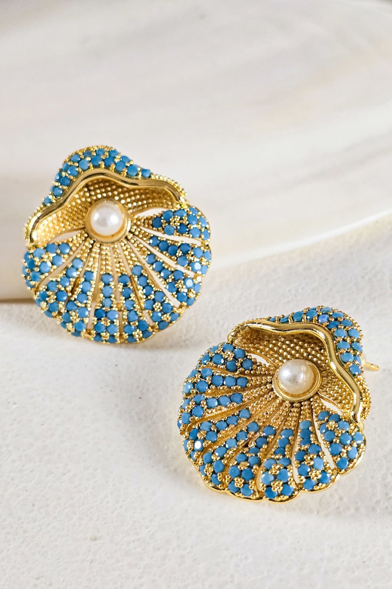 Oyster&Pearl Küpe Turkuaz