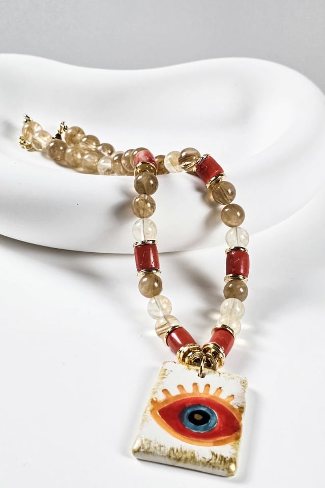 Akik Sitrin Kolye (3.Çakra/Solar Pleksus Çakra Taşı)