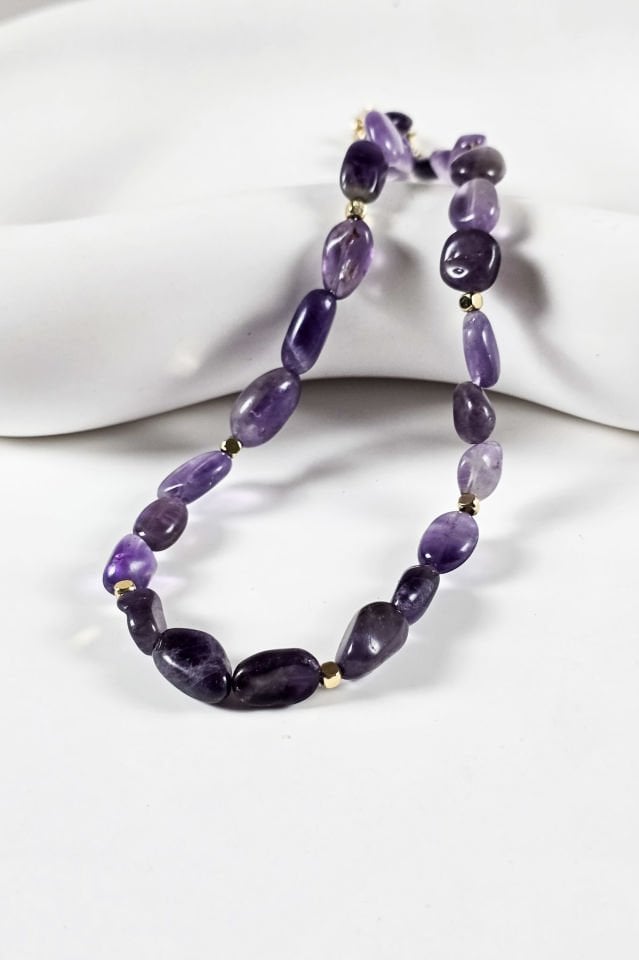 Ametist Kolye  (6.ve7.Çakra / Üçüncü Göz ve Tepe Çakrası )